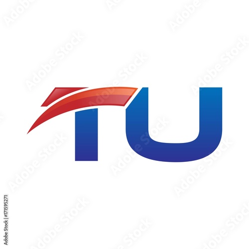 modern vector initial letters logo swoosh tu red blue Free Download modern vector initial letters logo swoosh tu red blue - GFXLoad