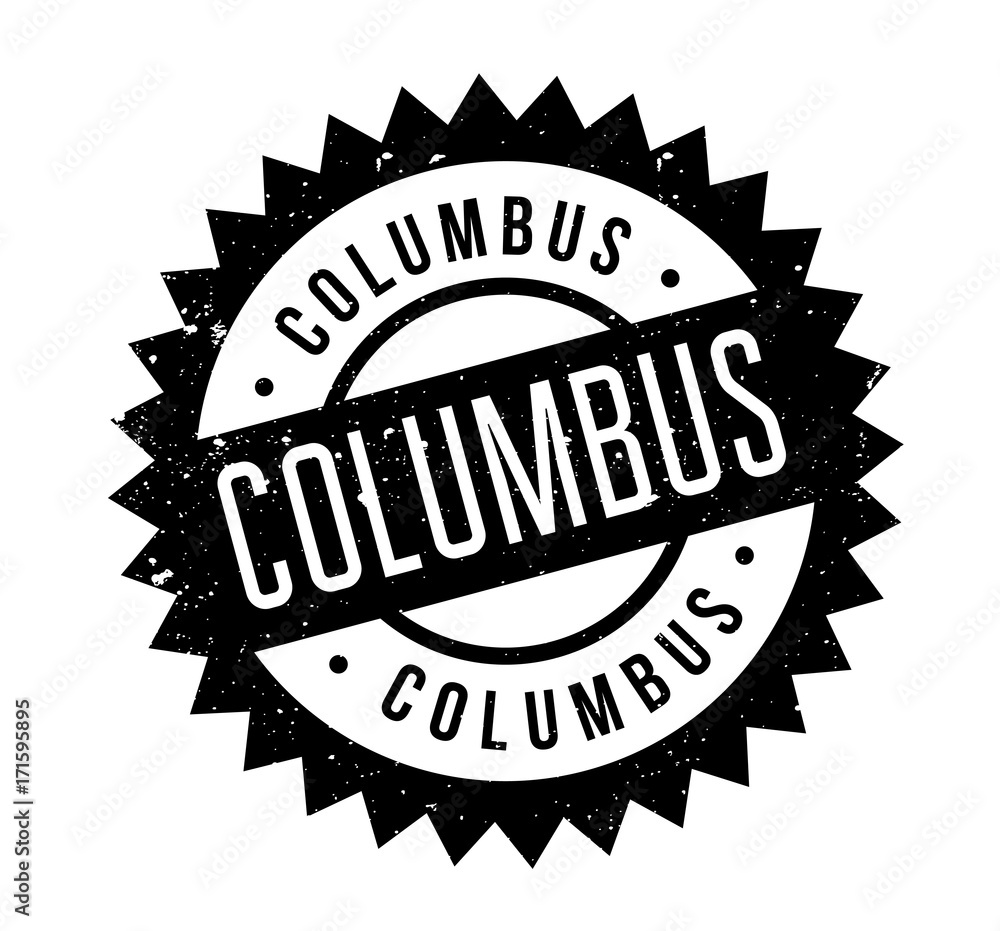 Columbus rubber stamp. Grunge design with dust scratches. Effects can be easily removed for a clean, crisp look. Color is easily changed. Columbus rubber stamp. Grunge design with dust scratches. Effects can be easily removed for a clean, crisp look. Color is easily changed.