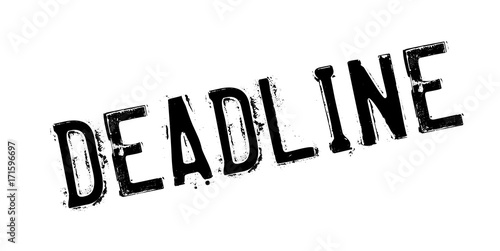 Deadline rubber stamp. Grunge design with dust scratches. Effects can be easily removed for a clean, crisp look. Color is easily changed.