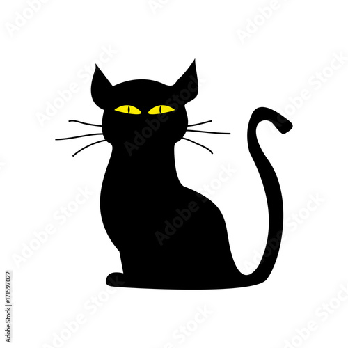 silhouette of a cat on a white background