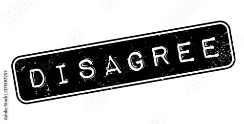 Disagree rubber stamp. Grunge design with dust scratches. Effects can be easily removed for a clean, crisp look. Color is easily changed.
