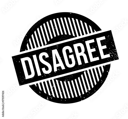 Disagree rubber stamp. Grunge design with dust scratches. Effects can be easily removed for a clean, crisp look. Color is easily changed.