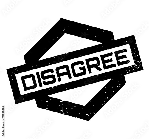 Disagree rubber stamp. Grunge design with dust scratches. Effects can be easily removed for a clean, crisp look. Color is easily changed.