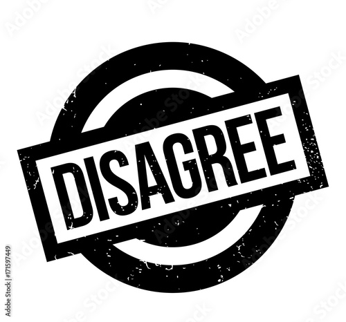 Disagree rubber stamp. Grunge design with dust scratches. Effects can be easily removed for a clean, crisp look. Color is easily changed.
