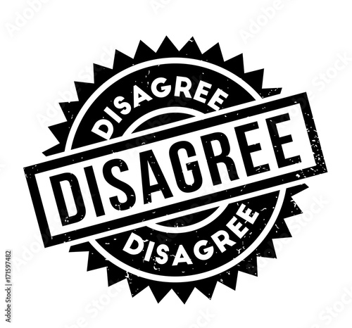 Disagree rubber stamp. Grunge design with dust scratches. Effects can be easily removed for a clean, crisp look. Color is easily changed.