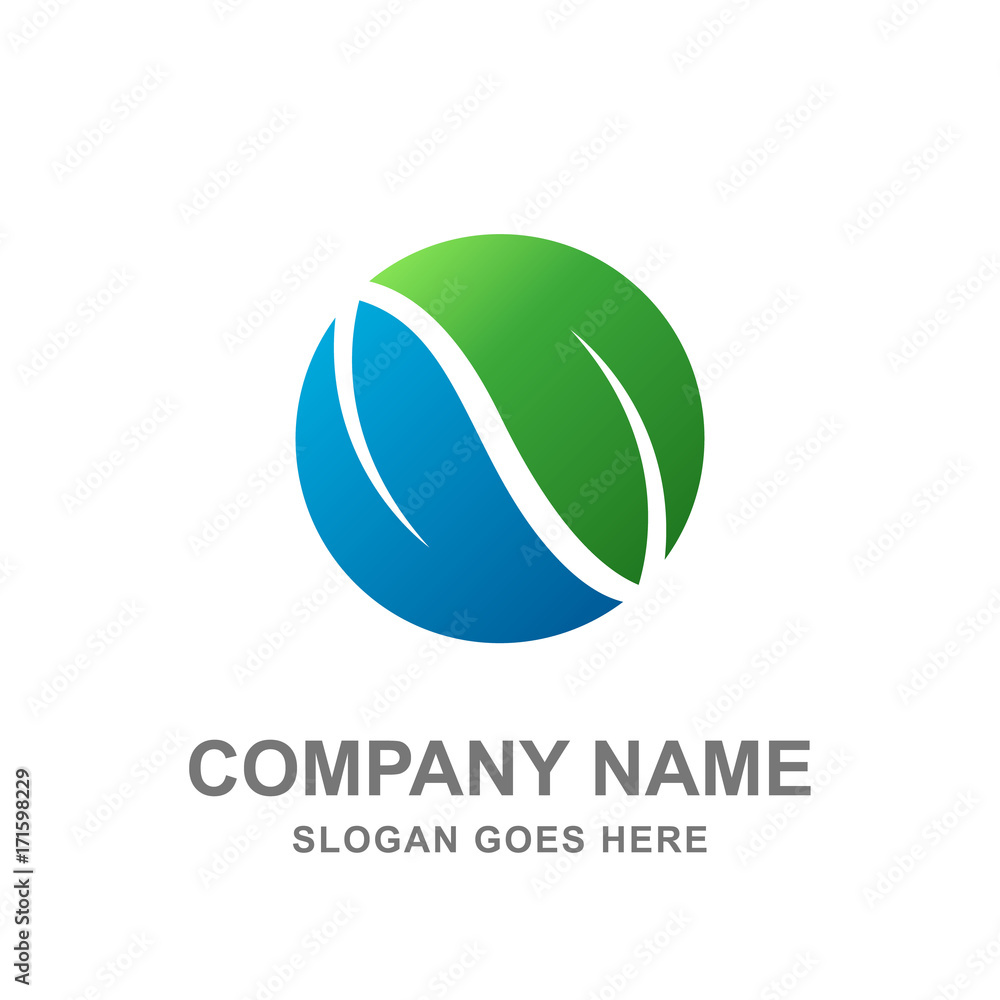 Abstract Round Leaf Nature Organic Healthcare Pharmacy Logo Icon Vector Abstract Round Leaf Nature Organic Healthcare Pharmacy Logo Icon Vector