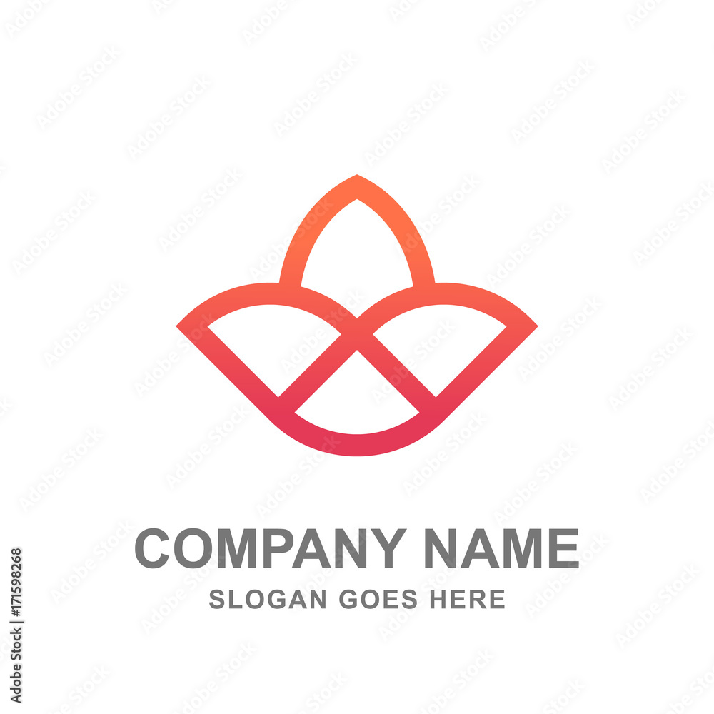 Flower Beauty Saloon Spa Yoga Logo Vector