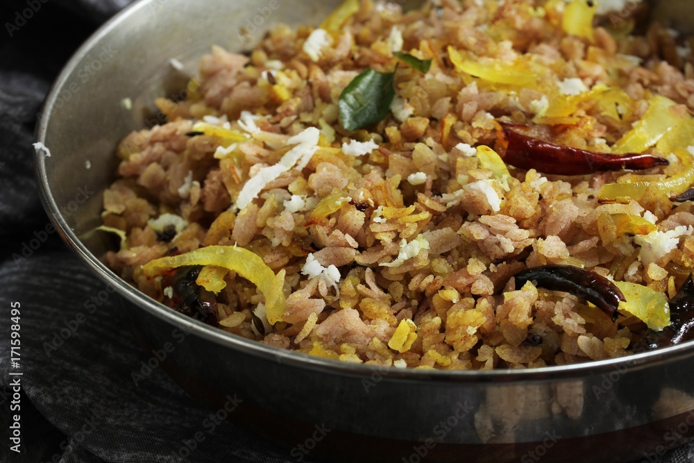 Brown Poha Upma / South Indian Breakfast Brown Poha Upma / South Indian Breakfast