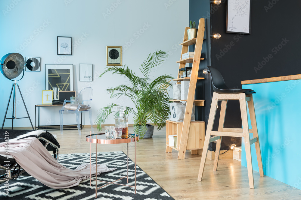 © Photographee.eu - Relax room with bar stool