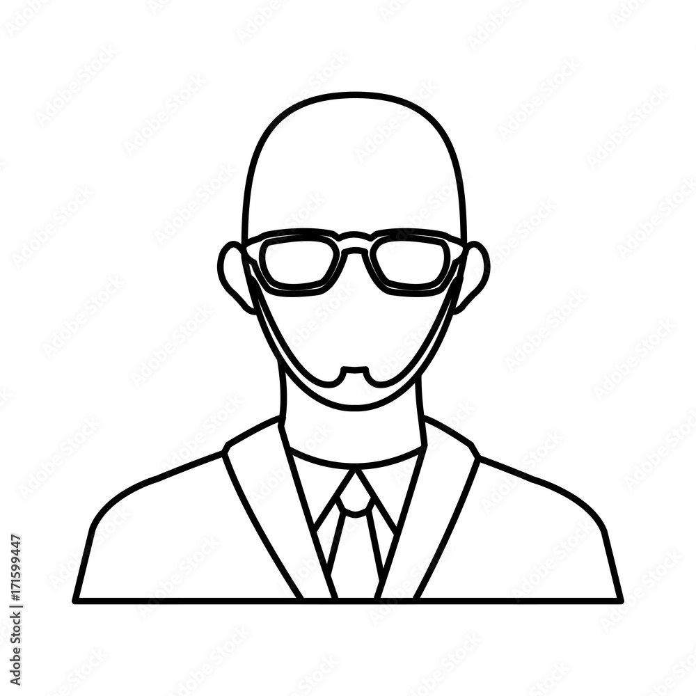 Businessman avatar cartoon icon vector illustration graphic design