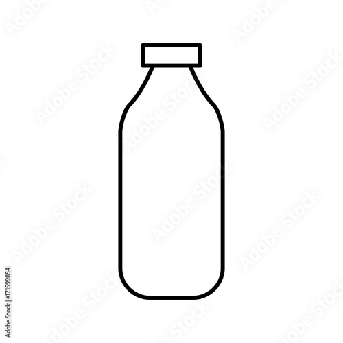 Empty glass bottle icon vector illustration graphic design