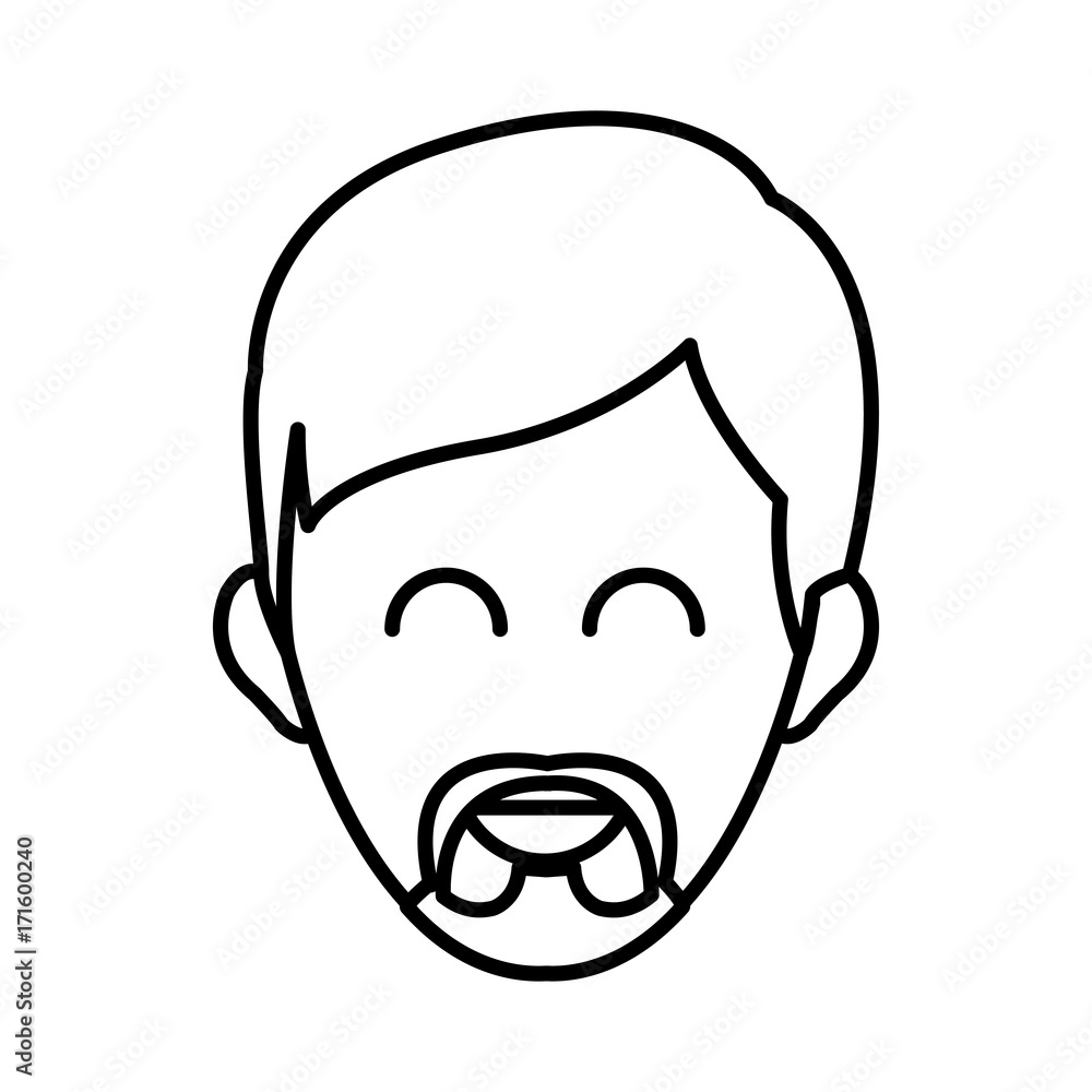 Man smiling cartoon icon vector illustration graphic design Man smiling cartoon icon vector illustration graphic design