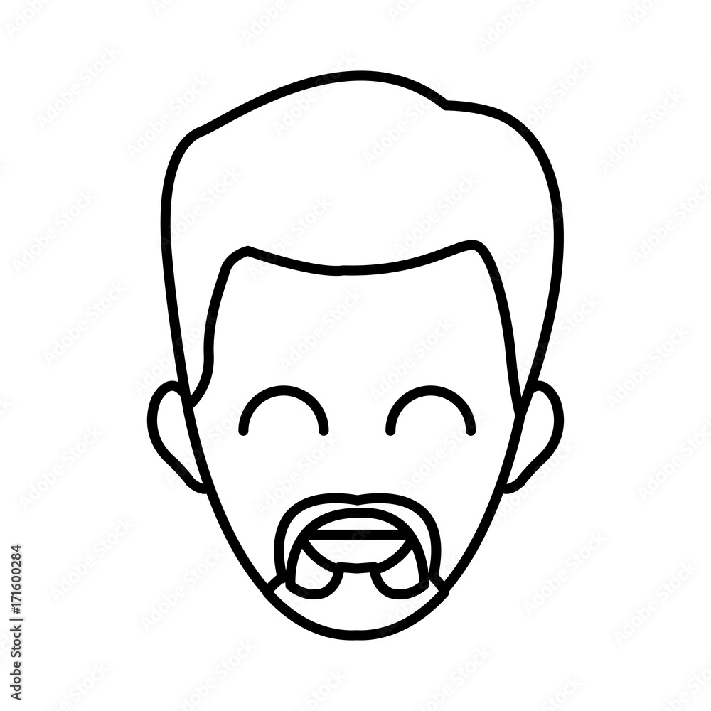 Man smiling cartoon icon vector illustration graphic design Man smiling cartoon icon vector illustration graphic design