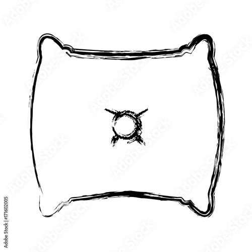 Bed pillow isolated icon vector illustration graphic design