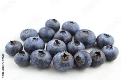 fresh blueberry fruits isolated on a white background