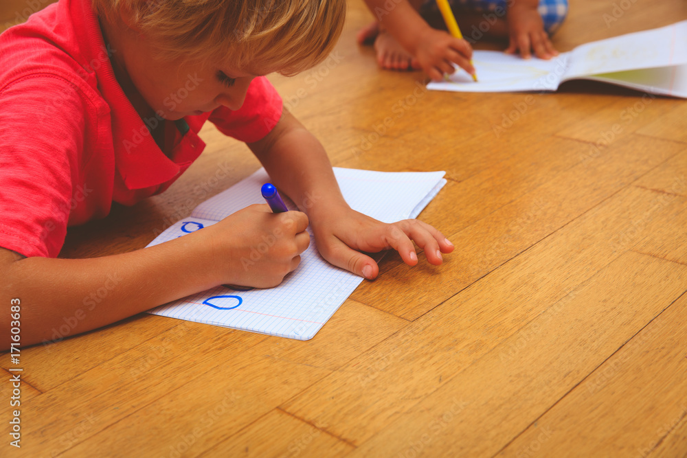 kids write numbers, draw, do homework kids write numbers, draw, do homework