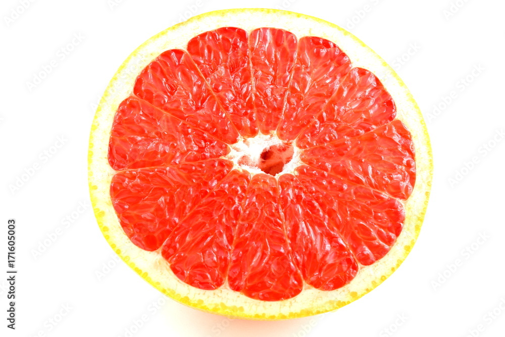 pink grapefruit isolated on a white background pink grapefruit isolated on a white background