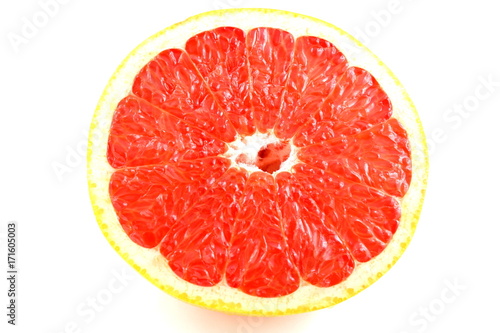 pink grapefruit isolated on a white background