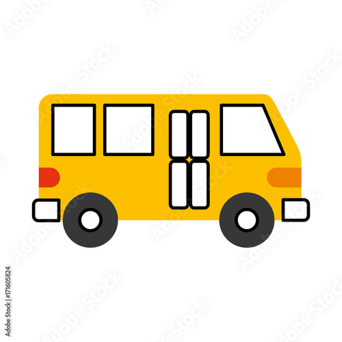 bus transport service public urban vehicle vector illustration