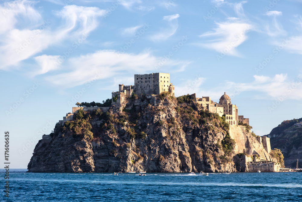 Château Aragonais d'Ischia, golfe de Naples, région de Campanie,Italie