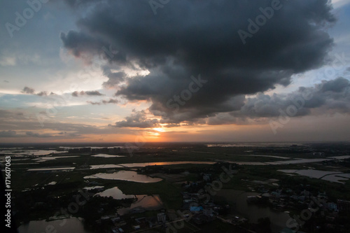 The helicopter shot from Dhaka, Bangladesh