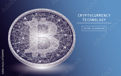 Bitcoin digital currency vector icons and symbols. Crypto currency token coins with bitcoin symbol
