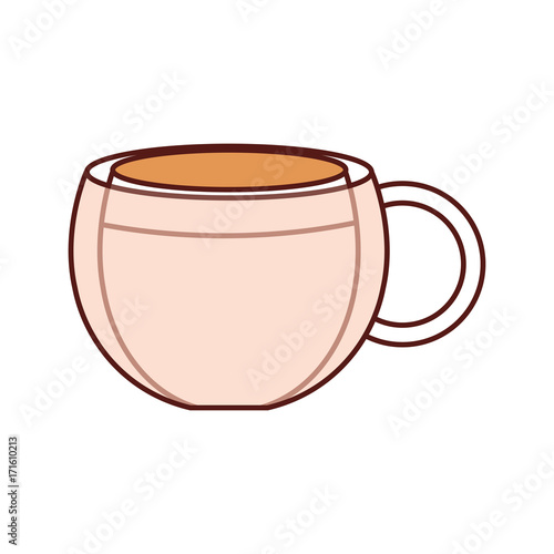 coffee mug icon over white background colorful design vector illustration