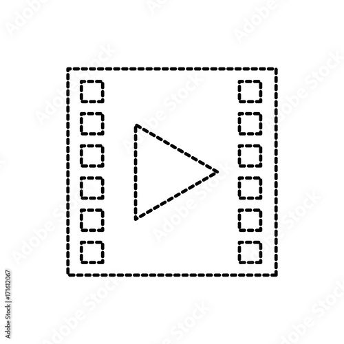film strip movie player application icon vector illustration