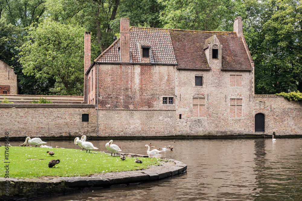 Naklejka premium Historic quarter of Bruges