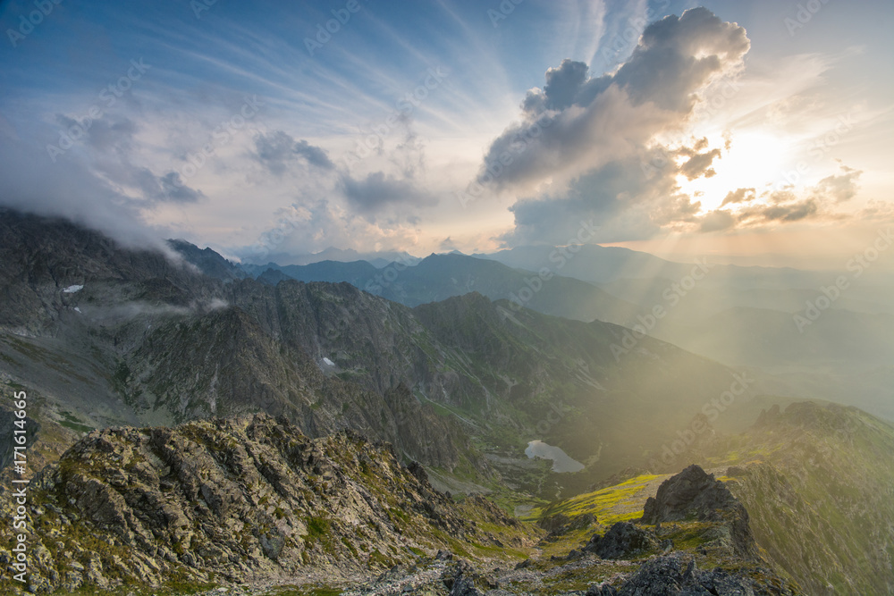 Fototapeta premium Widok z Jagnięcego Szczytu ,Tatry Słowackie.