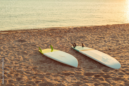 Surfboards on the beach © fotofabrika