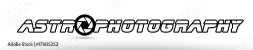Photos astrophotography astro photography camera aperture text concept logo icon design