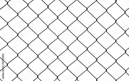 Steel mesh with white background