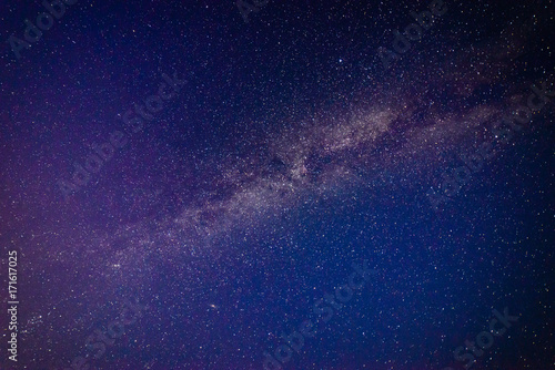 colorful milky way galaxy seen in night sky over trees