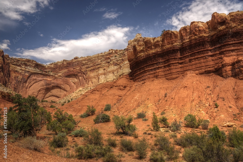 The Beauty of Layered and Eroded Sandstone in Capital Reef National Park