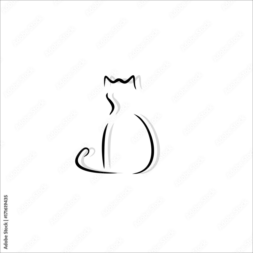 cat vector line icon cat vector line icon