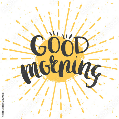 good morning lettering