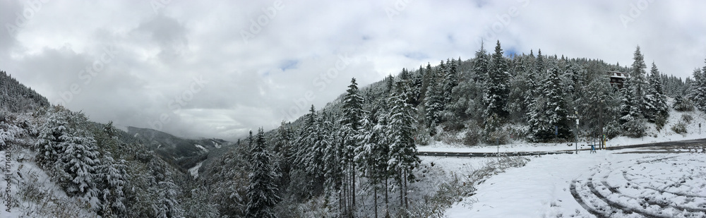 Snowy Low Tatras National Park panorama