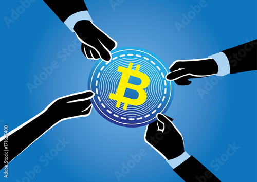 people's hands fight over crypto currency