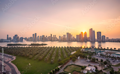 Sharja skyline Dubai UAE photo