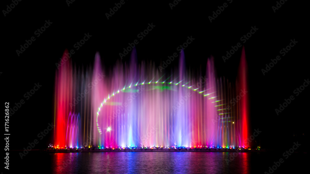 Colorful of fountain.