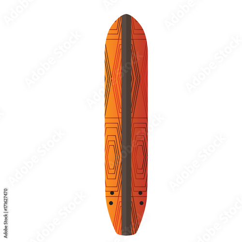 Isolated surfboard on a white background, Vector illustration