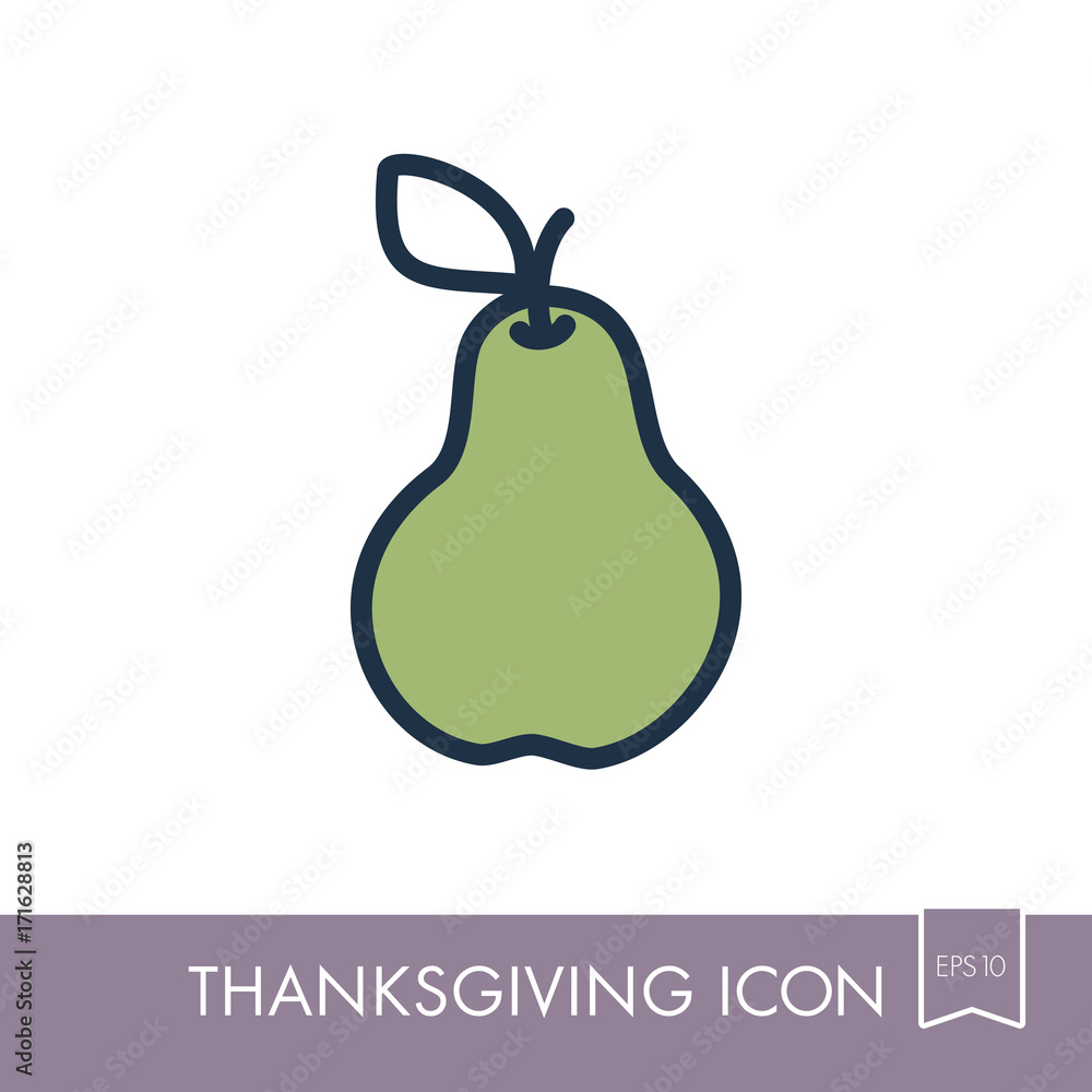 Pear icon. Harvest. Thanksgiving vector Pear icon. Harvest. Thanksgiving vector