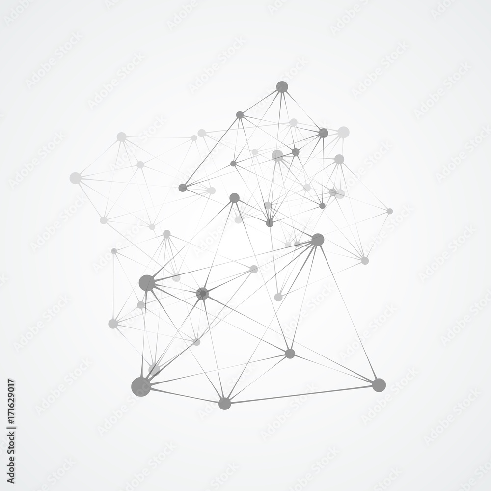 Network connection modern design. Abstract science and technology background Network connection modern design. Abstract science and technology background