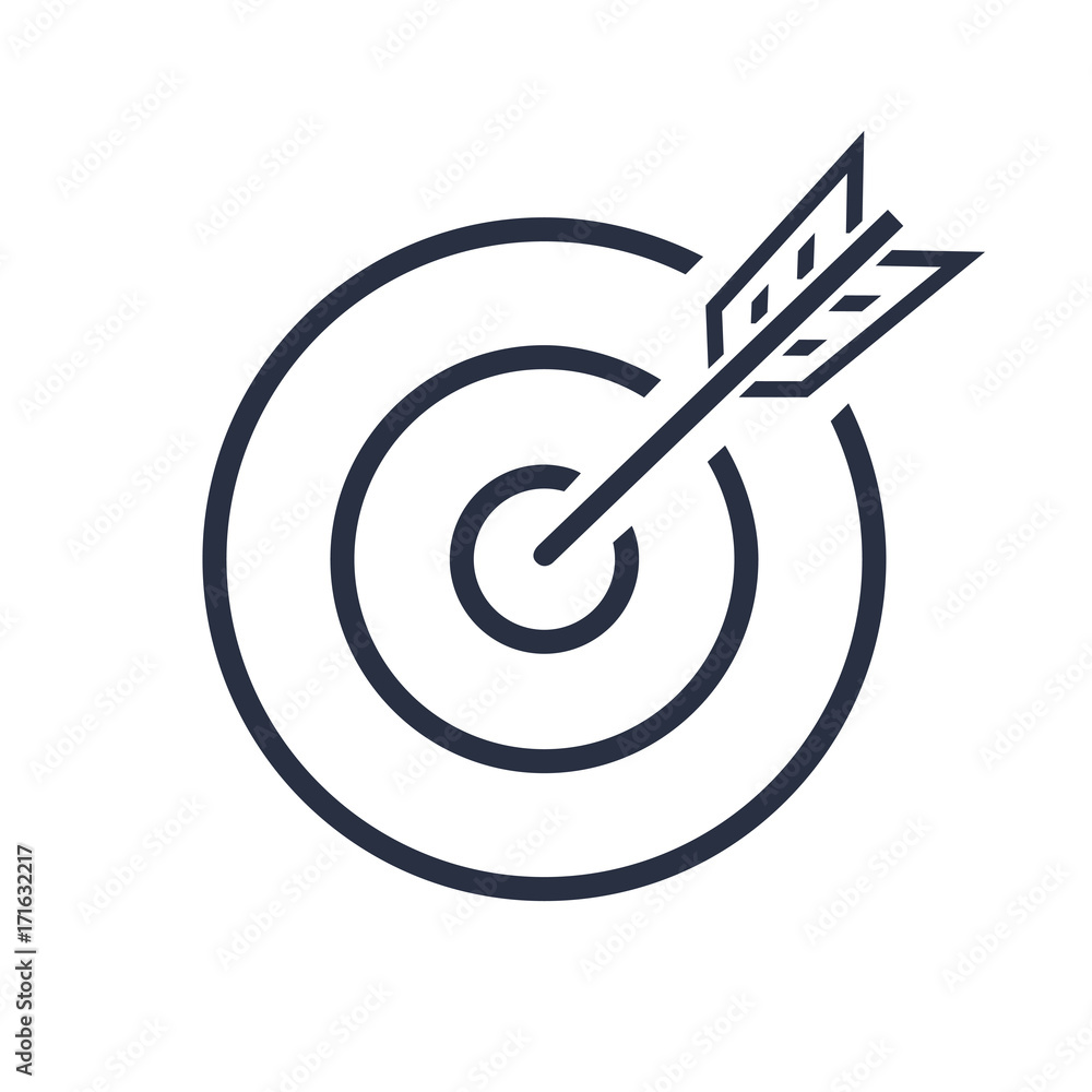 Bullseye Vector Icon. target . successful shot in the darts shot. isolated on white background. Business concept symbol Bullseye Vector Icon. target . successful shot in the darts shot. isolated on white background. Business concept symbol