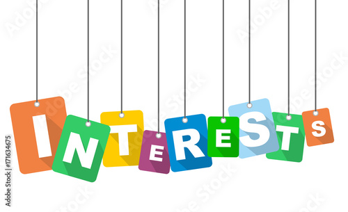 Colorful vector flat design background interests. It is well adapted for web design.