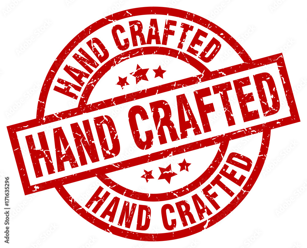hand crafted round red grunge stamp hand crafted round red grunge stamp