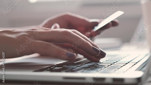 Shopping online with credit card