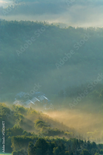 Wschód słońca ,Jaworzyna Krynicka,Beskid Sądecki,małopolska.