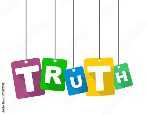 Colorful vector flat design background truth. It is well adapted for web design.